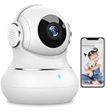 Security Camera Indoor 2K, 360 Pan/Tilt Cameras for Home Security with Motion Detection, Baby Monitor for Pet/Dog with Night Vision, 2.4GHz WiFi Cam with Phone App & 2-Way Audio