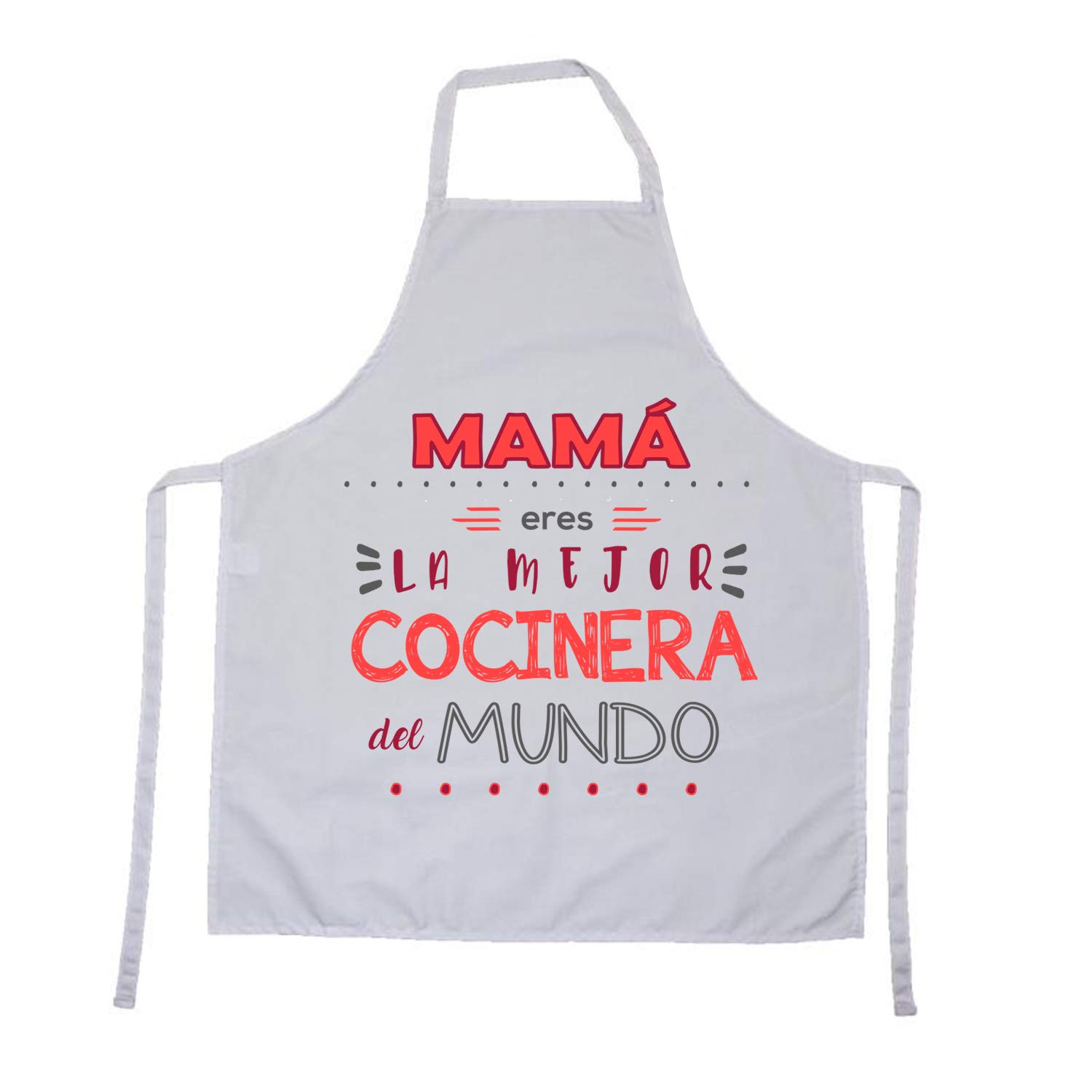 Kembilove Delantal cocina mujer – Regalos personalizados – Delantal con Mensaje Mamá eres la mejor cocinera del Mundo – Que regalar a tu madre – Regalos originales