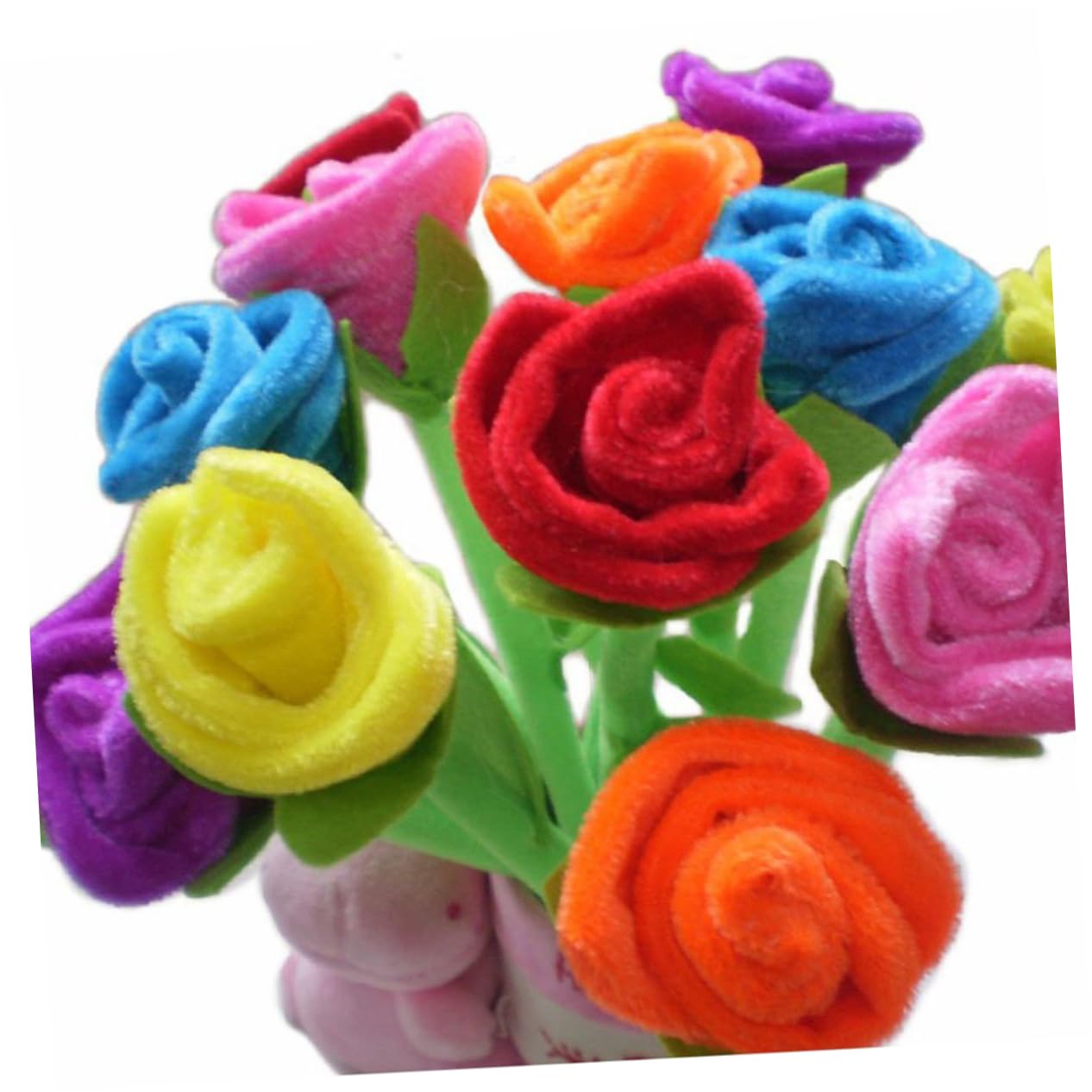 Operitacx 36stücke Kugelschreiber Mit Rosendesign Blaue Tinte Bunte Filzblumen Dekorative Stifte Für Büro Und Zuhause Geschenkidee Für Blumenliebhaber Ca Lang