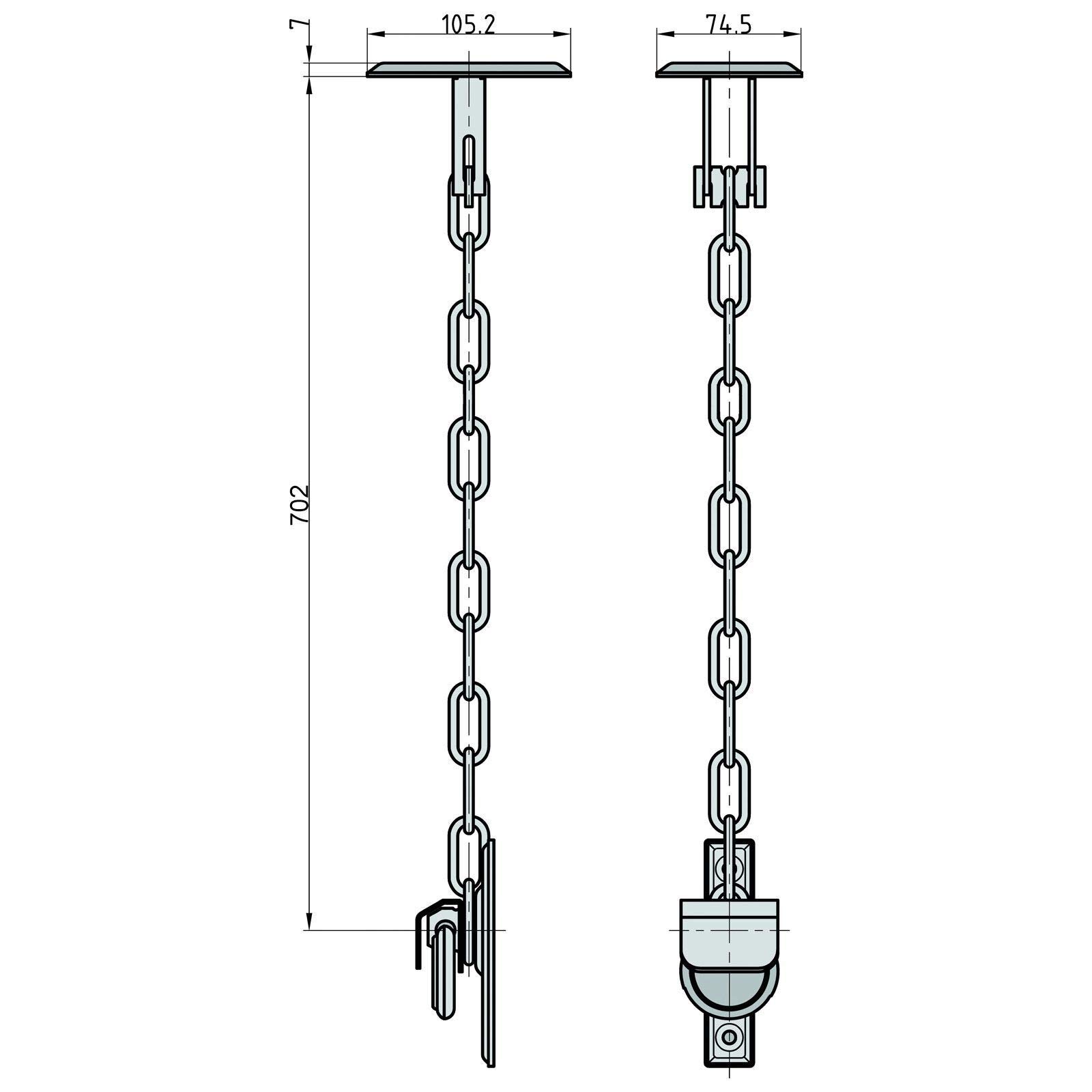 ECI® Gitterrostsicherung Stahl verzinkt Zusatzsicherung für Lichtschacht/Kellerschacht 2 Paar