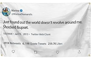 Tapestry with Twitter Quote: 'Just Found Out the World Doesn't Revolve Around Me'