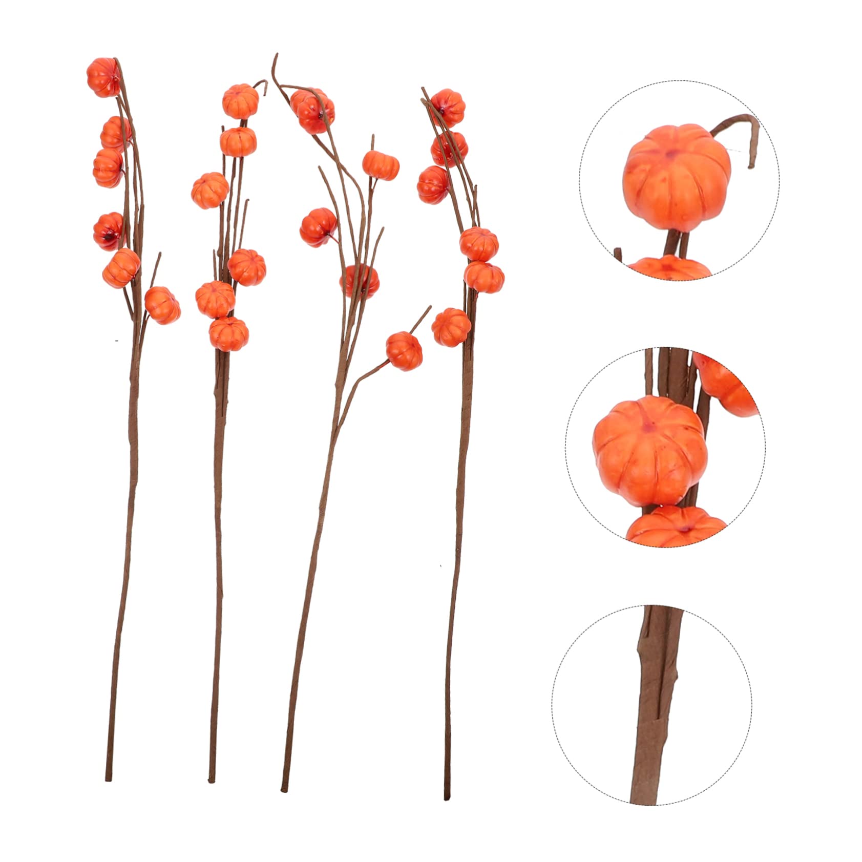 ABOOFAN 2sets Halloween Ornamente Kürbis Gefälschte Kürbis Wohnkultur Für Wohnzimmer 4 Stücke * 2