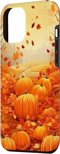 Miniatura 2 de Funda para iPhone 12 Pro Max Autumn Falling Leaves Pumpkin Spice Harvest Happy Fall