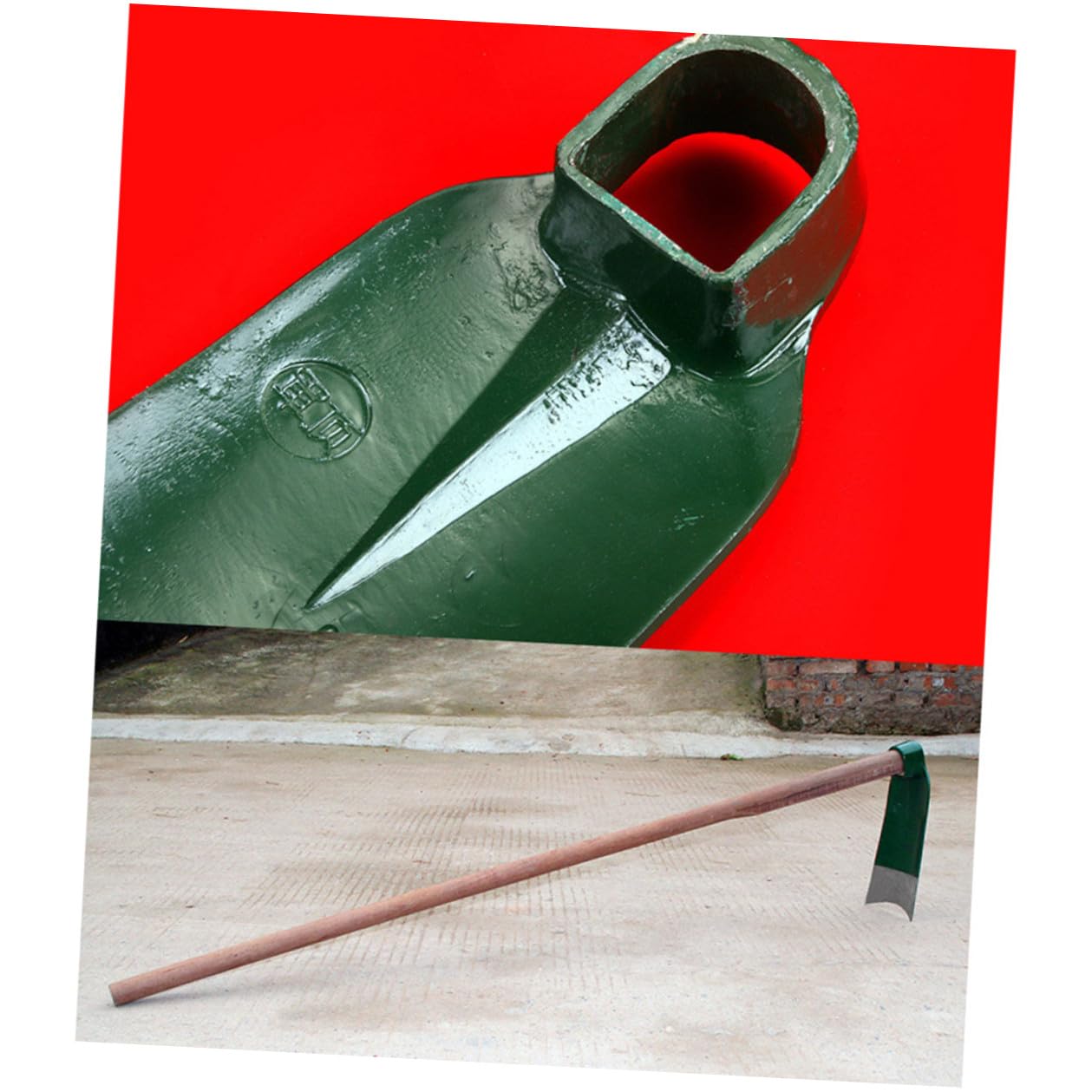 Yardwe Handliche Gartenhacke aus Rail Stahl Leichte und Ergonomisch Designte Kleine Stahlhacke ohne Griff zum Graben und Pflanzen im Garten und Rasen Zufällige Farbe