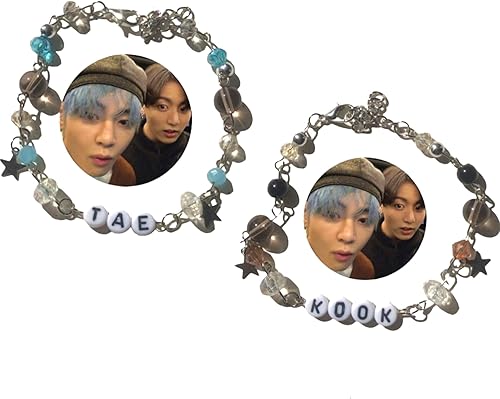 Miniatura 1 de BTS Taekook Taehyung Jungkook Bangtan, Army Friendship Bracelets, taekook inspired bracelets, Couple bracelets (Tae)