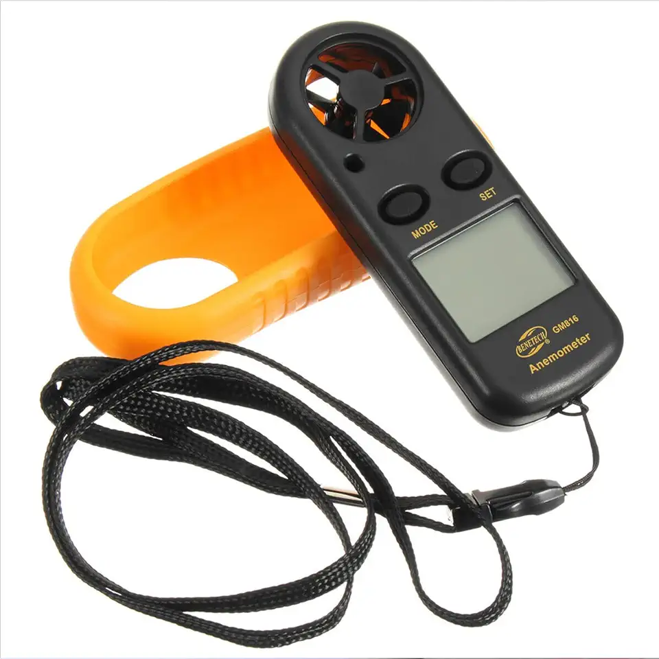 Anemômetro, Medidor de Velocidade do Portátil Medidor Digital do Medidor de Digital Medidor de Velocidade de Com LCD de Luz de Fundo para Medir Com Precisão a
