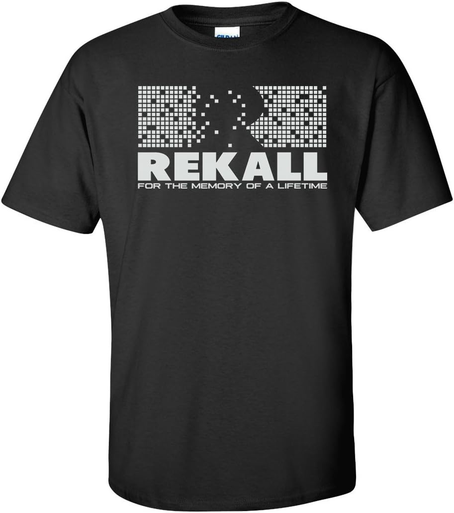 CheapAssTees Rekall -Total Recall Movie Graphic T-Shirt