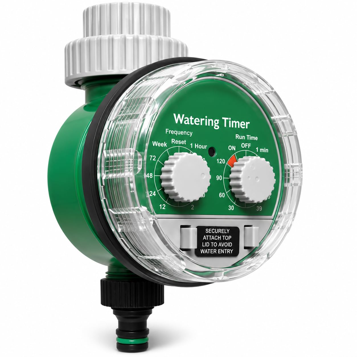 Homevibe Green Electronic Water Timer For Garden Hose – Digital Programmable Irrigation Timer With Lcd Display, Auto Watering System For Lawns, Plants, Drip Irrigation & Sprinklers – Weatherproof & Easy To Use