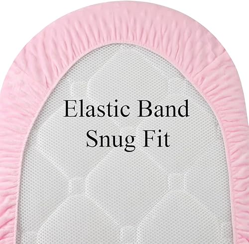 Miniatura 6 de Dot - Juego de sábanas para moisés, paquete de 2 sábanas elásticas ajustables para cuna, ultra suaves, gruesas, ajuste universal, ovalada,