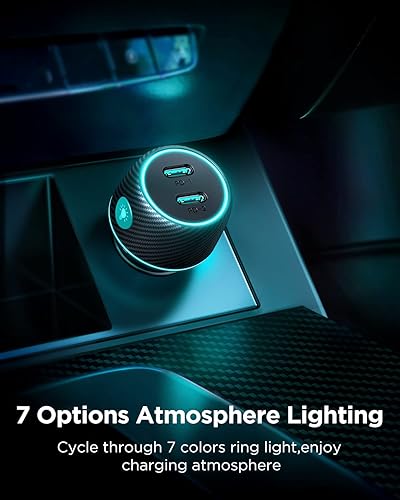 Miniatura 2 de Cargador de coche USB C adaptador de cargador de coche doble rápido tipo C de 70 W cargador de coche JOYROOM PD35W y PPS25W de carga rápida para