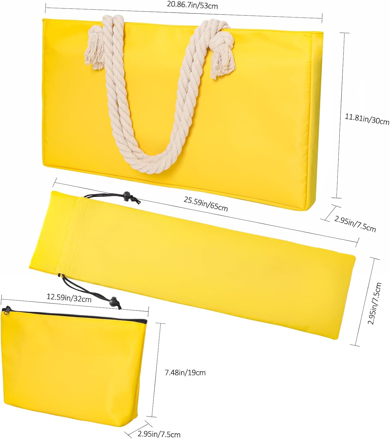 American Mahjong Set Bag, Tiles Bag and Mahjong Racks&Pushers Drawstring Bag Included (Yellow, Case Only)