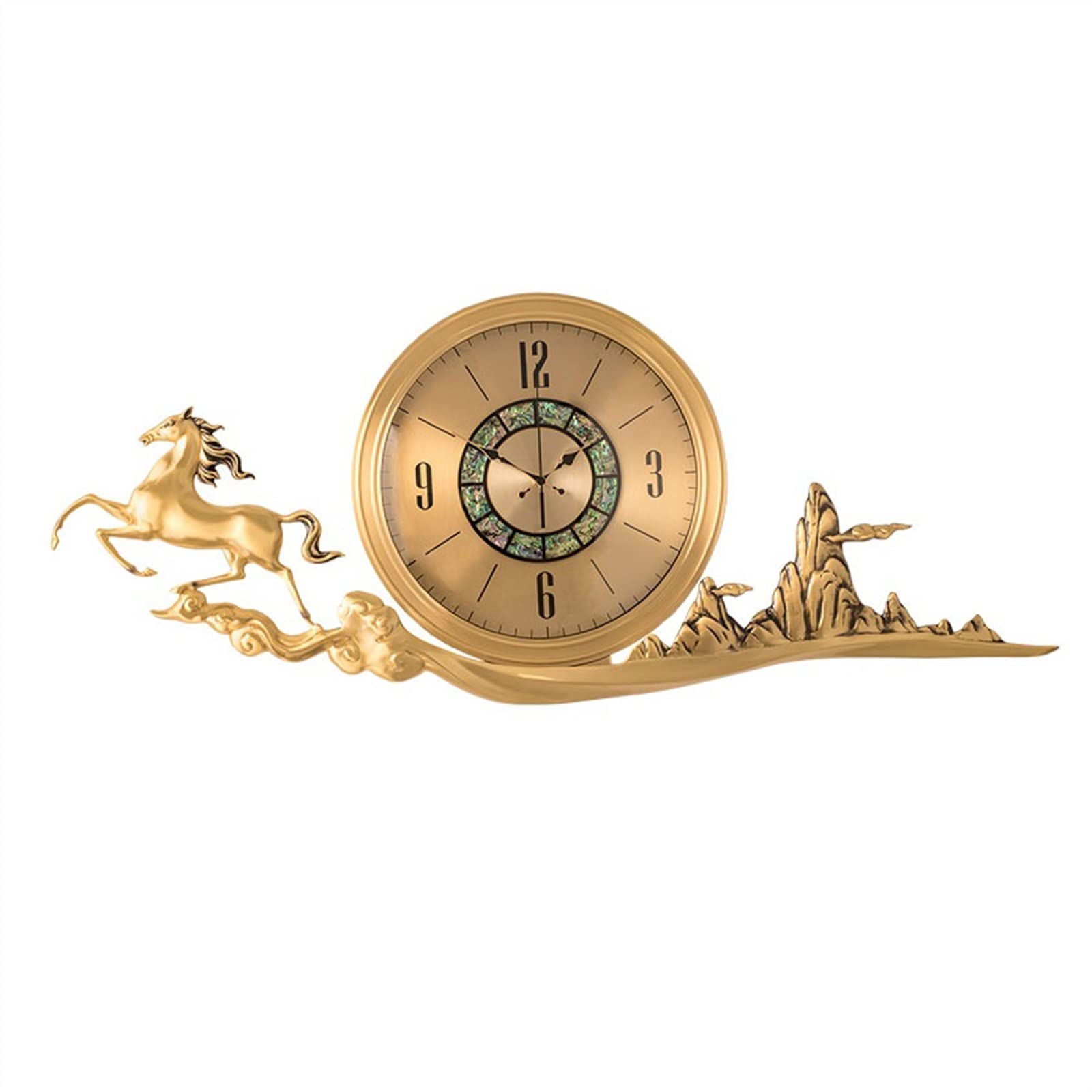 Aioneer Wall Clock Creative Styling Wall Clock Living Room Background Decoration Indoor High-Grade Art Decorations