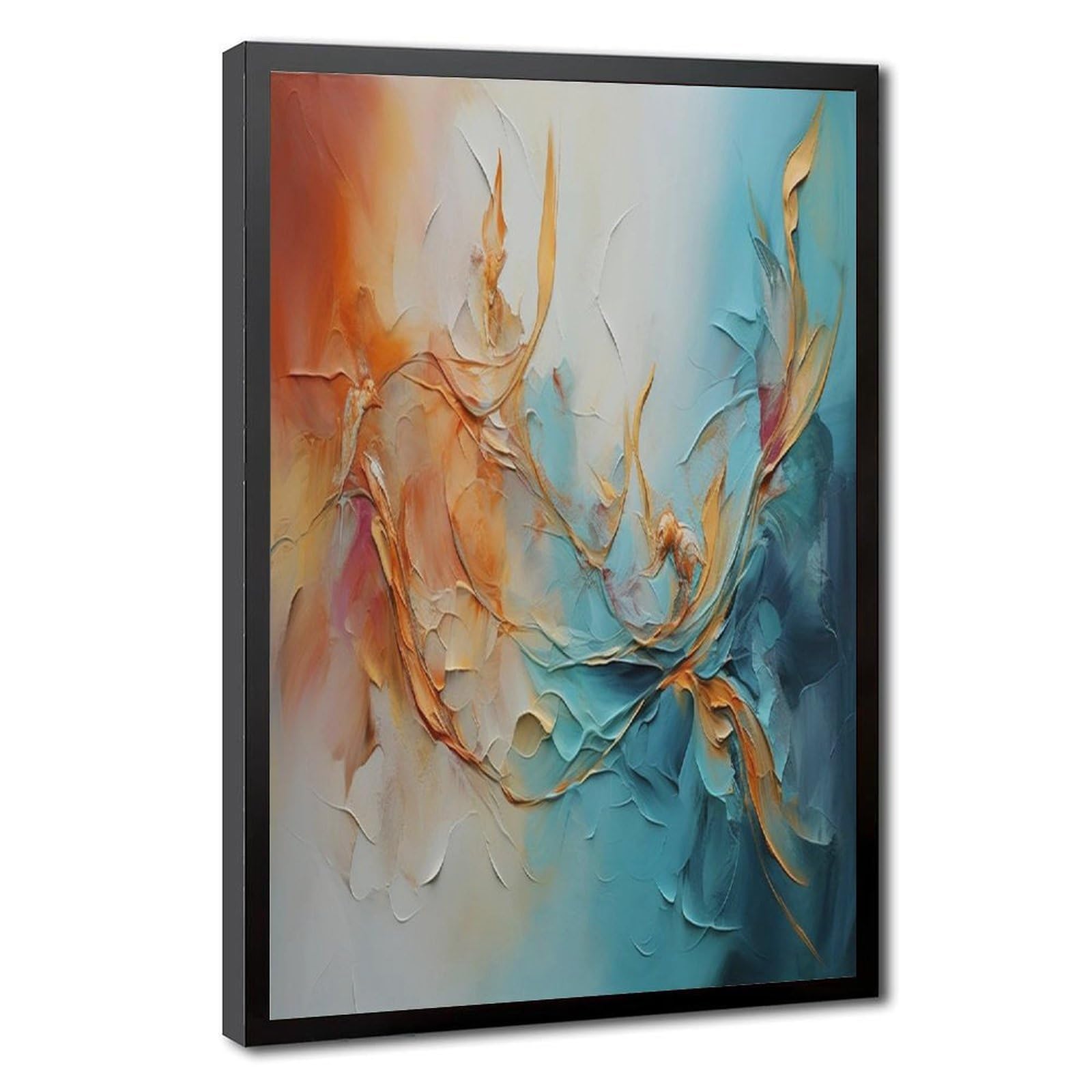 Bareronor Abstract Floral Oil Canvas Poster Bedroom Decor Landscape Office Room Decor Gift 24" L X 36" W