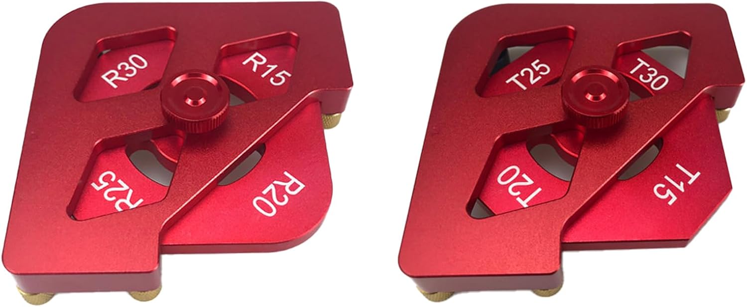 ルーターテンプレート 木工用 - 精密加工用 軽量アルミニウム丸型治具 - 木工用テンプレートセット | 接合・溝加工・平坦化・角縁