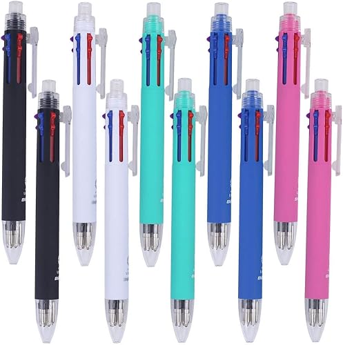 Miniatura 8 de Ipienlee - 5 + 1 bolígrafos - 5 bolígrafos multifuncionales de 5 colores de 0.7 mm y un lápiz mecánico todo en uno de 0.5 mm