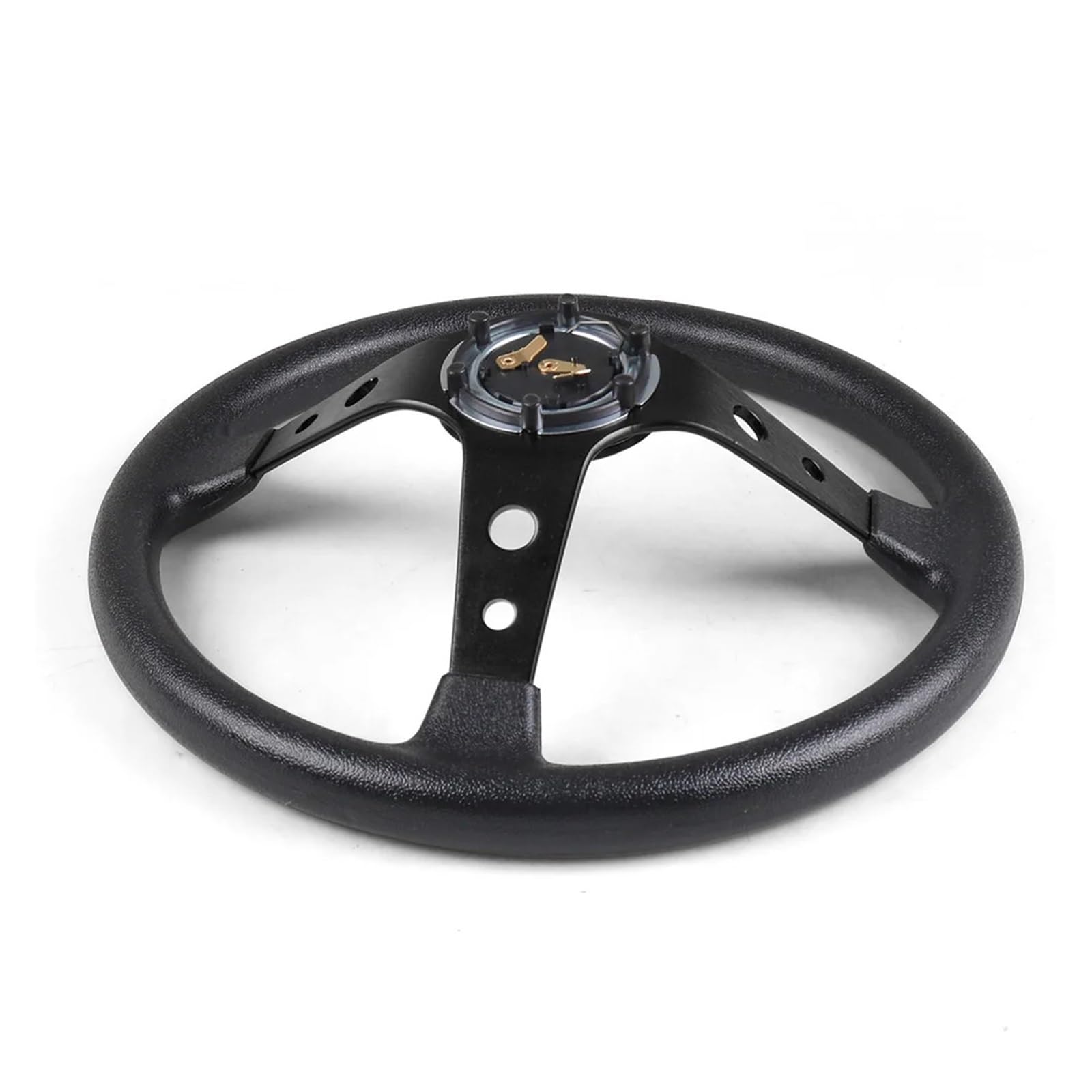 Shuogoufeng Store 14cali 350mm kierownica wyścigowa samochodowa kierownica stopu aluminium głęboka kukurydza Sport Drifting kierownice uniwersalne kierownic(Blue)