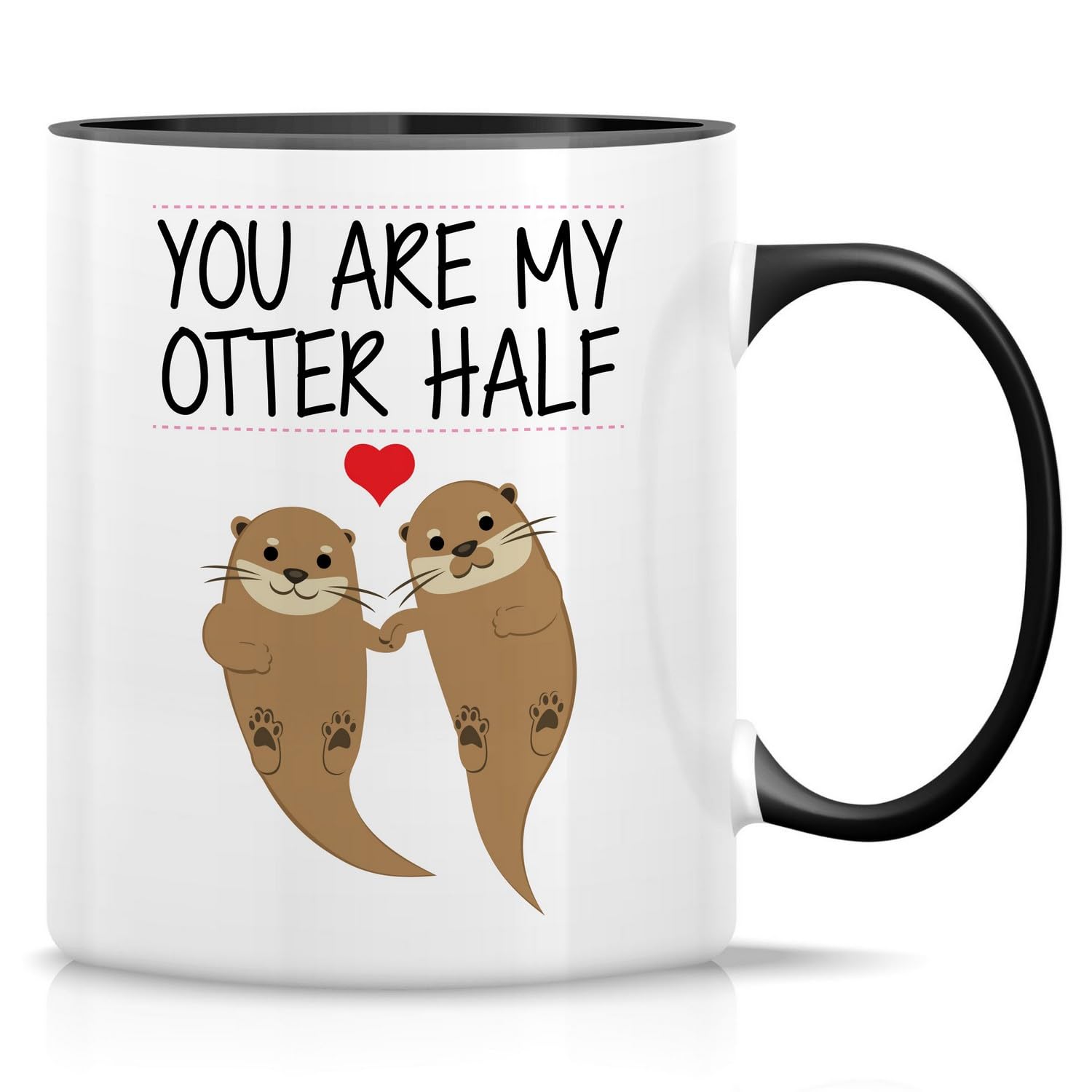 RetreezFunny Mug - You Are My Otter Half Other Half 11 Oz Ceramic Coffee Mugs - Funny, Sarcasm, Sarcastic, Motivational, Inspirational birthday gifts - White Mug with Black Handle and Inner