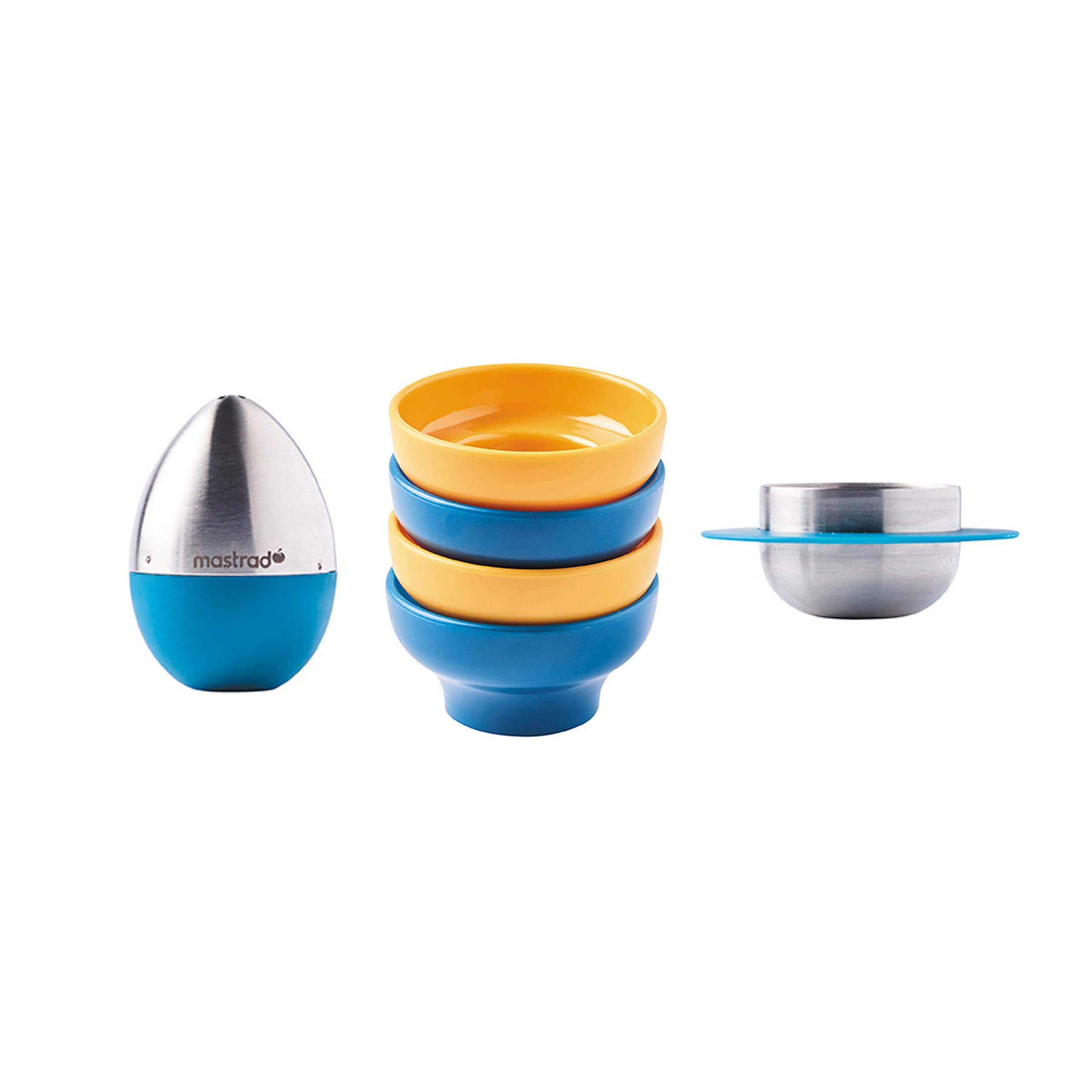 Accessoire Petit Déjeuner Design Coquetier Alessi Dressed Avec Cuiller Ouvre -Œuf - Résine Blanche Et Acier Inoxydable 18/10 - Design Marcel Wanders Service Petit Déjeuner