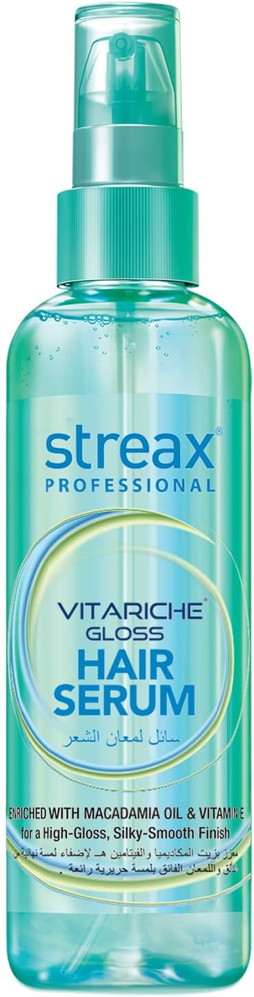 Vitariche Gloss Hair Serum for Women & Men – 100ml | Enriched with Macadamia Oil and Vitamin E | For Gorgeous & Shiny Hair | Helps in Everyday Styling | Adds Shine to Hair