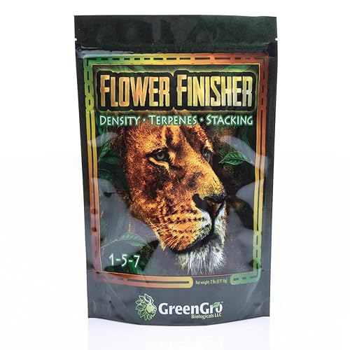 GreenGro Flower Finisher - Fertilizante orgánico NPK y potenciador de floración grande para plantas en flornutrientes ideales para maximizar los