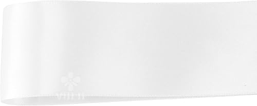 Miniatura 7 de MEEDEE Cinta de satén blanca de 2 pulgadas, cinta blanca de satén Lux de doble cara por 25 yardas, cinta de satén de seda blanca para envoltura de