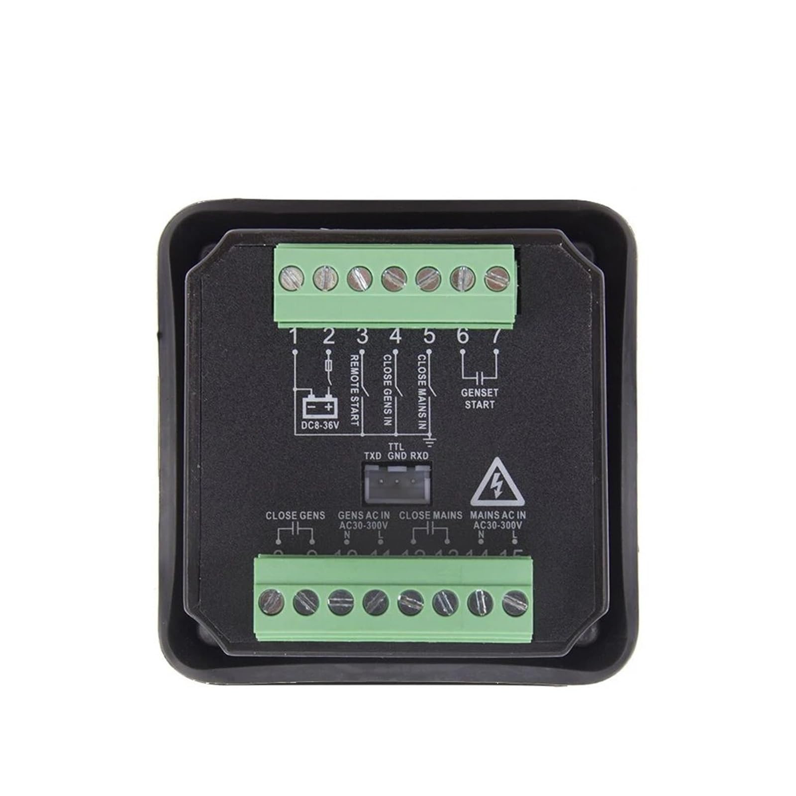 ATS220 Genset ATS Przełącznik Kontroler Automatyczny Ręczny Wyświetlacz LED Generator Panel Moduł Sterowania 8-36V 1 sztuk