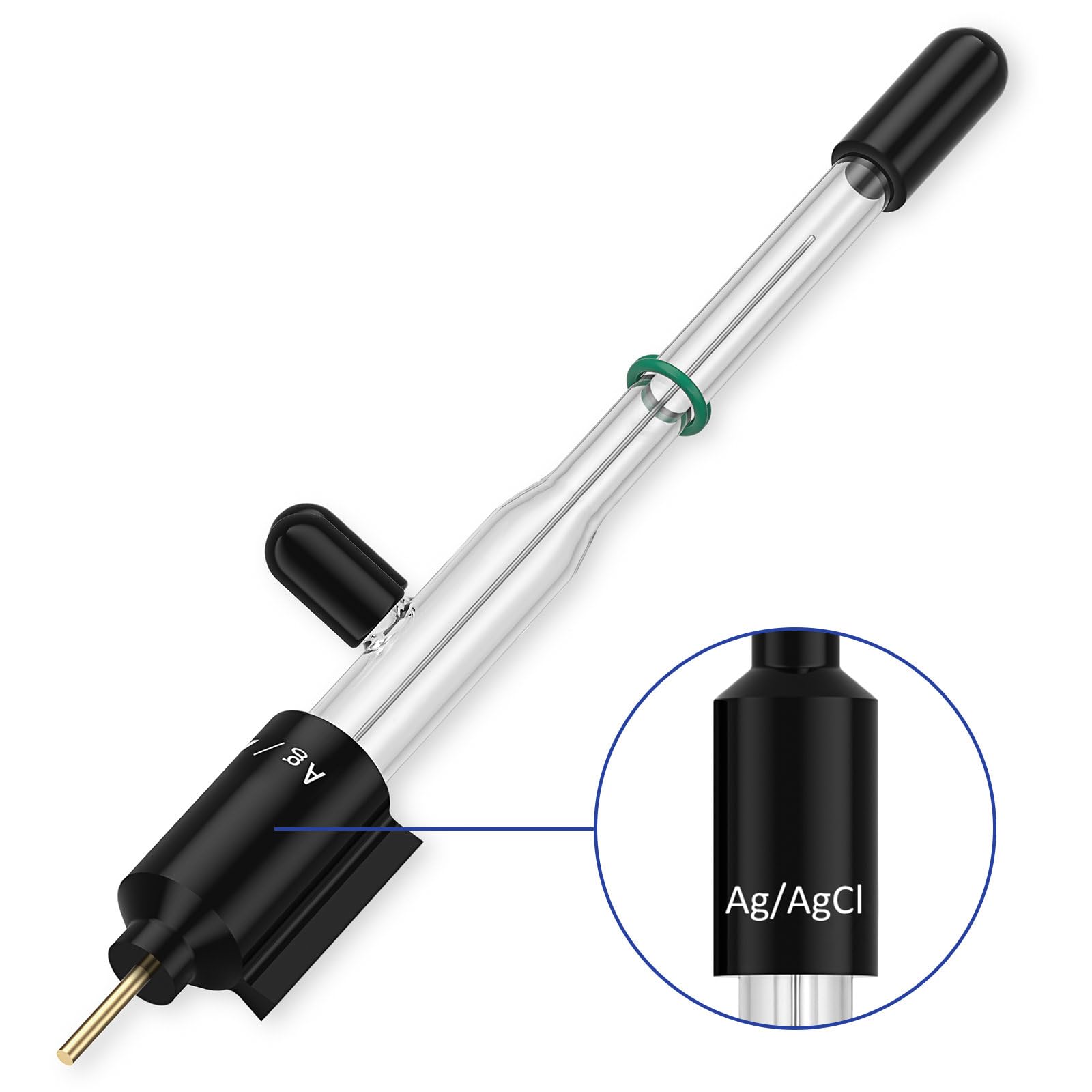 Labasics Gesättigte Silberchlorid Referenzelektrode, Ag/AgCl Referenzelektrode, Neutrale Elektrode, 6 mm Durchmesser x 65 mm Länge, Kompatibel mit den meisten elektrochemischen Zellen