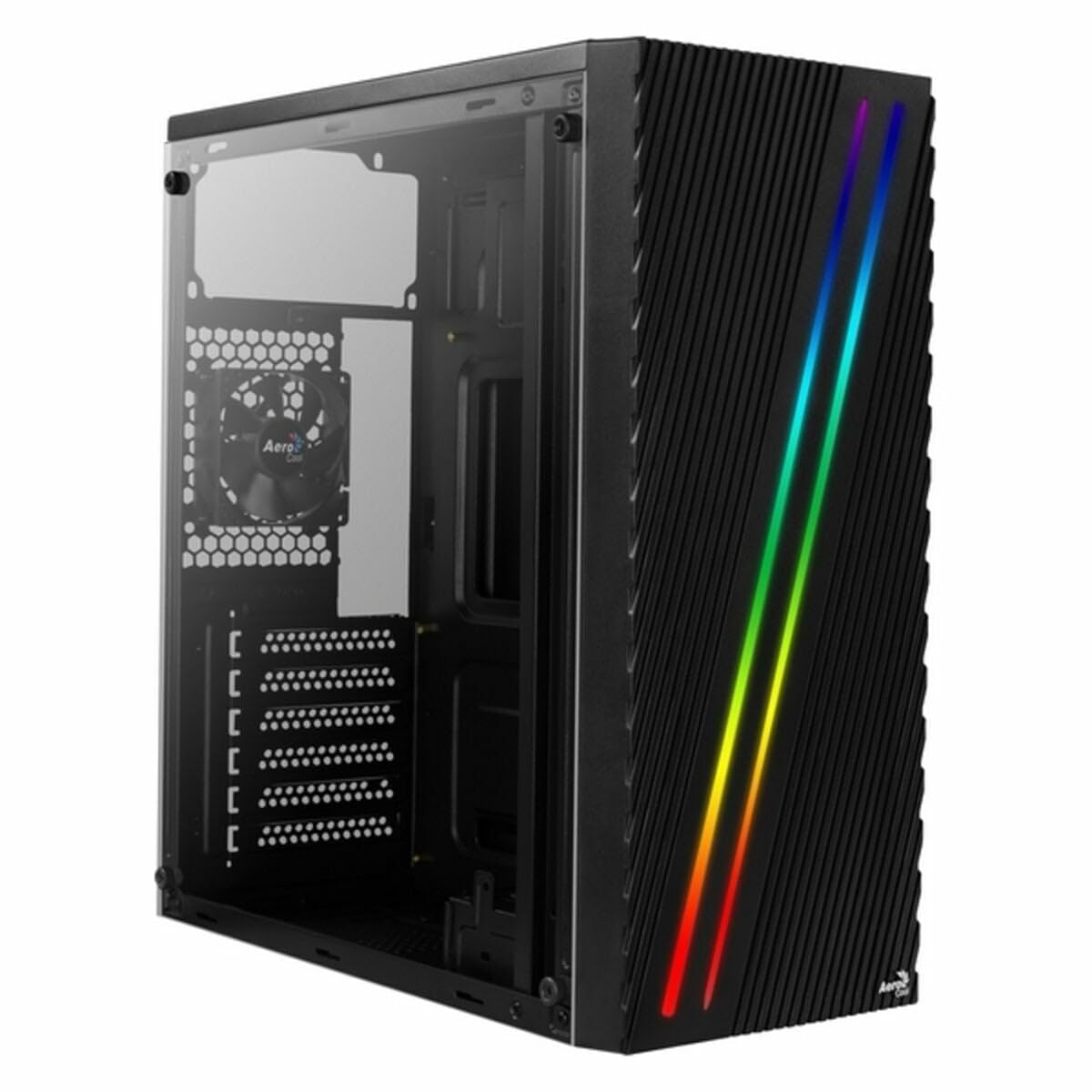 AeroCool Boîtier ATX Semi-Tour Streak RGB USB 3.0 Noir