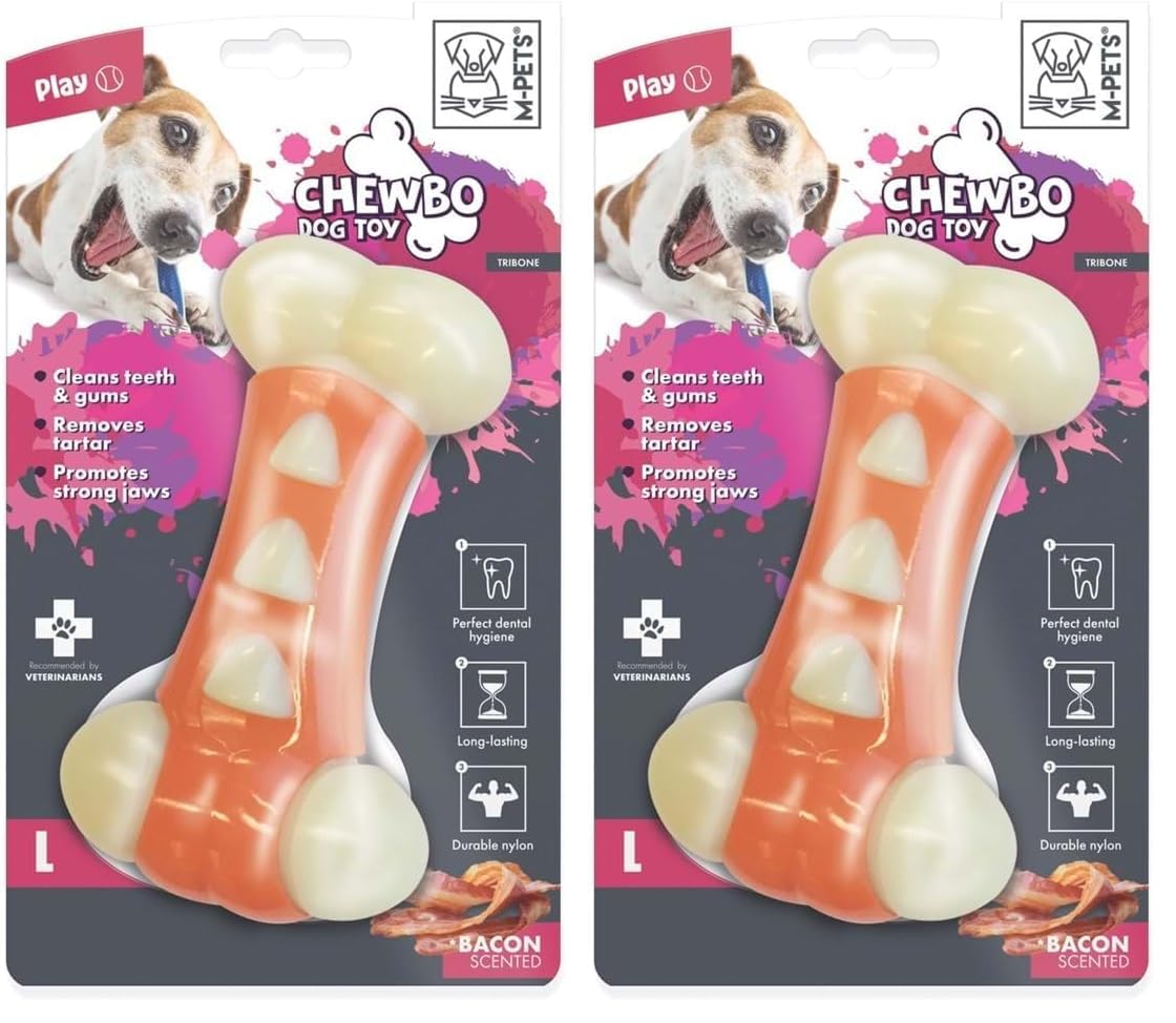 M-PETS CHEWBO TRIBONE DENTAL ET AROMALI KÖPEK OYUNCAĞI (L) (2 paketi)