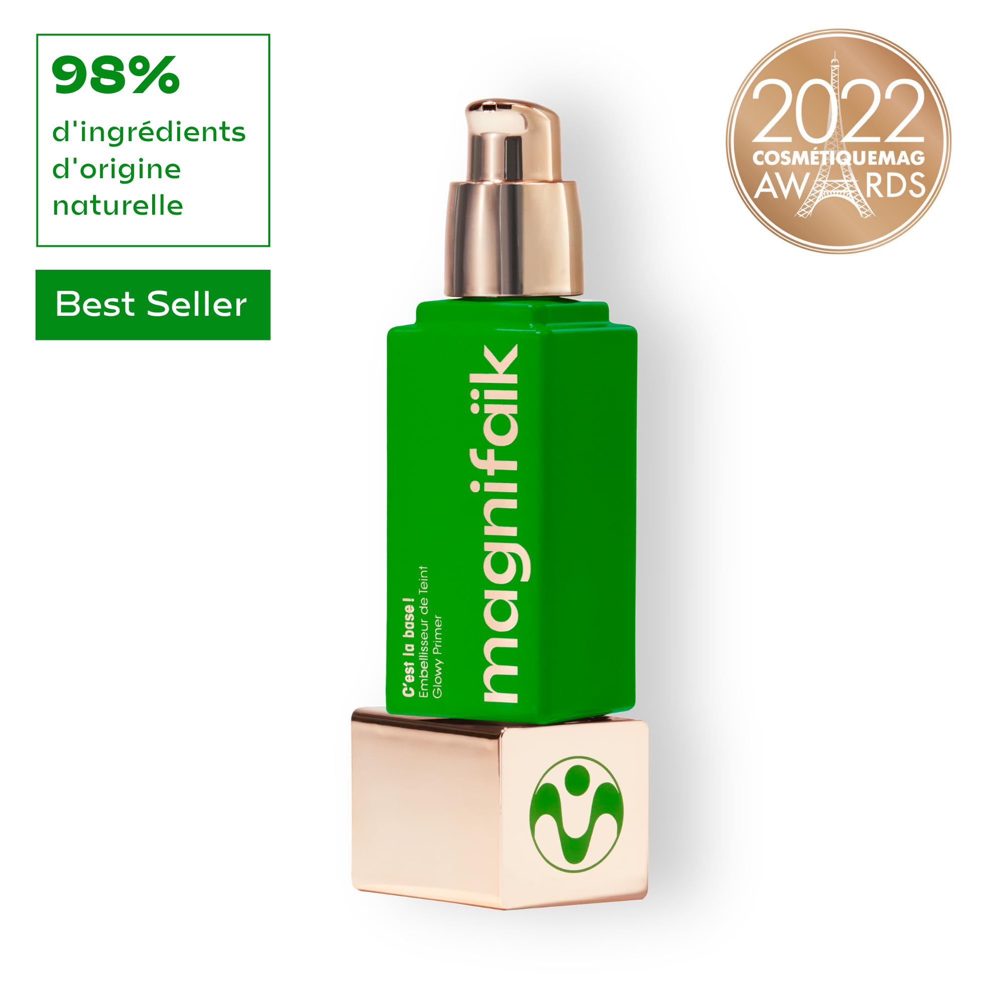Magnifaïk - Embellisseur de Teint 30 ml - Effet glowy naturel - Texture fluide légère, non couvrante - 98% ingrédients naturels, vegan - C'est la base !