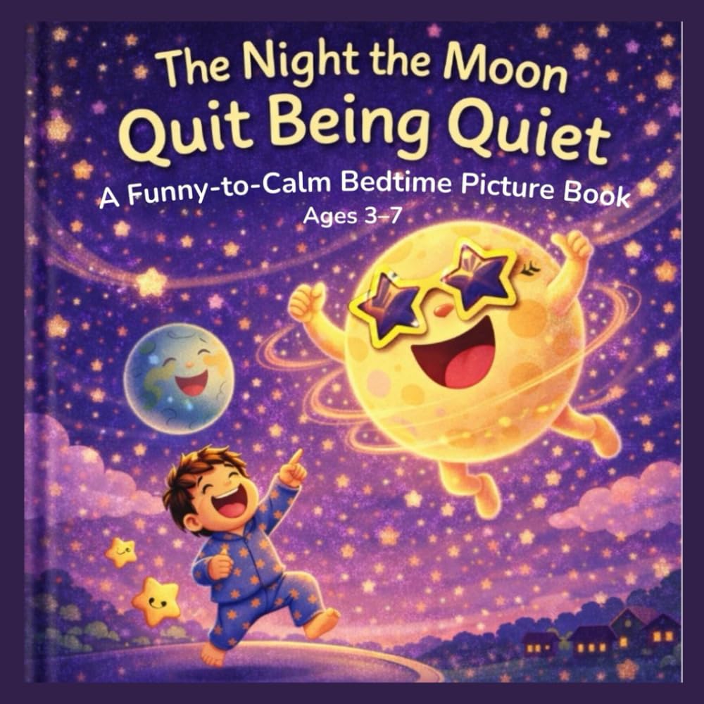 The Night the Moon Quit Being Quiet : A Funny-to-Calm Bedtime Picture Book: A Playful Read That Makes Kids Laugh and Fall Asleep at Bedtime for Ages 3–7