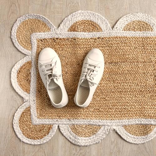 Tapis en jute fait main de haute qualité rectangulaire 60x90