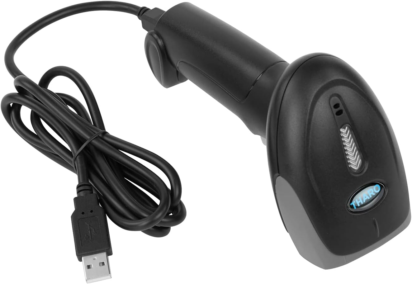 THARO USB 2D QR USB Barcode Scanner Wired Handheld Bar