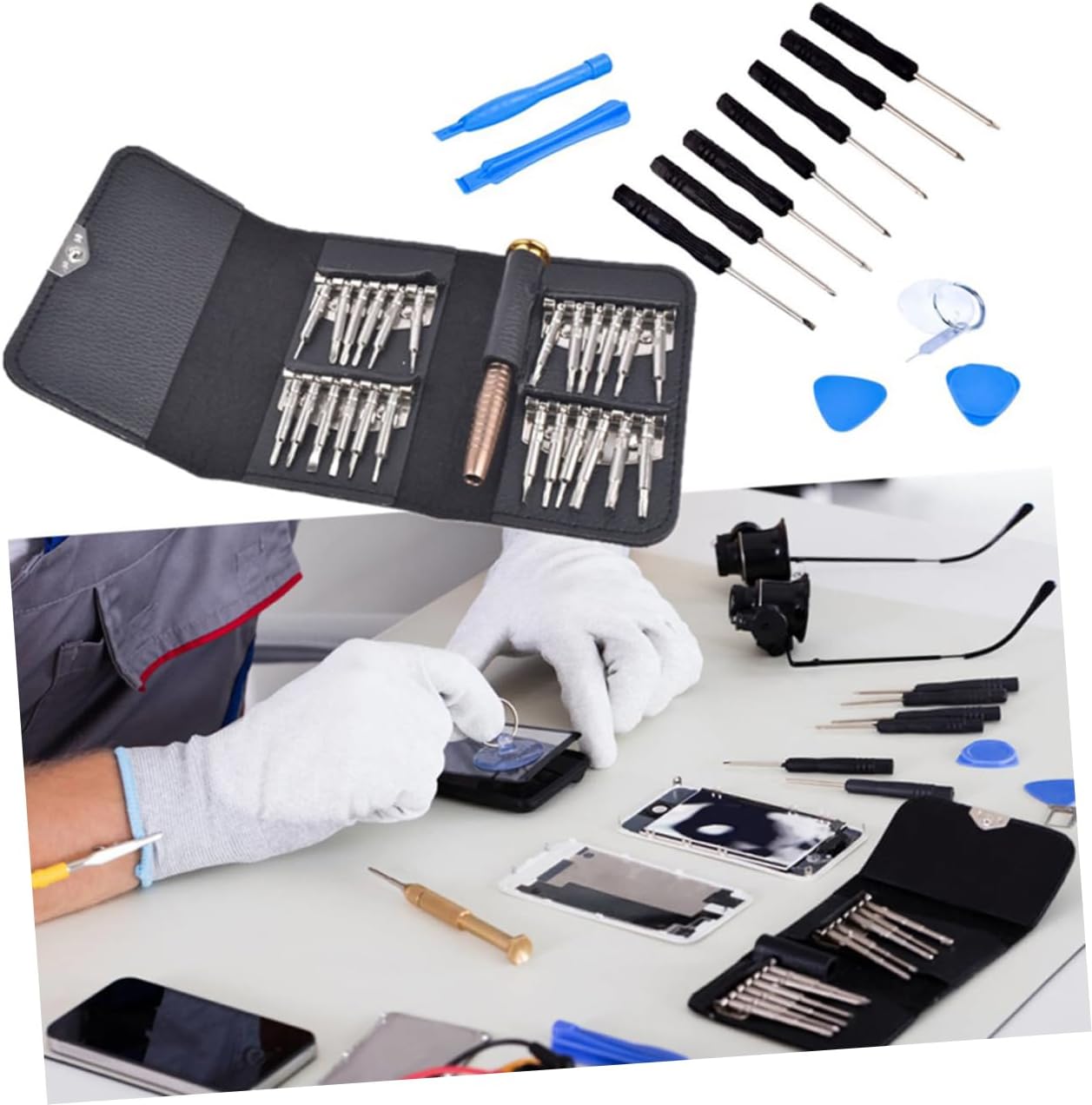 Phone Computer Tablet Repair Tool Kit Durable Tools for Repairs Portable Compact Design