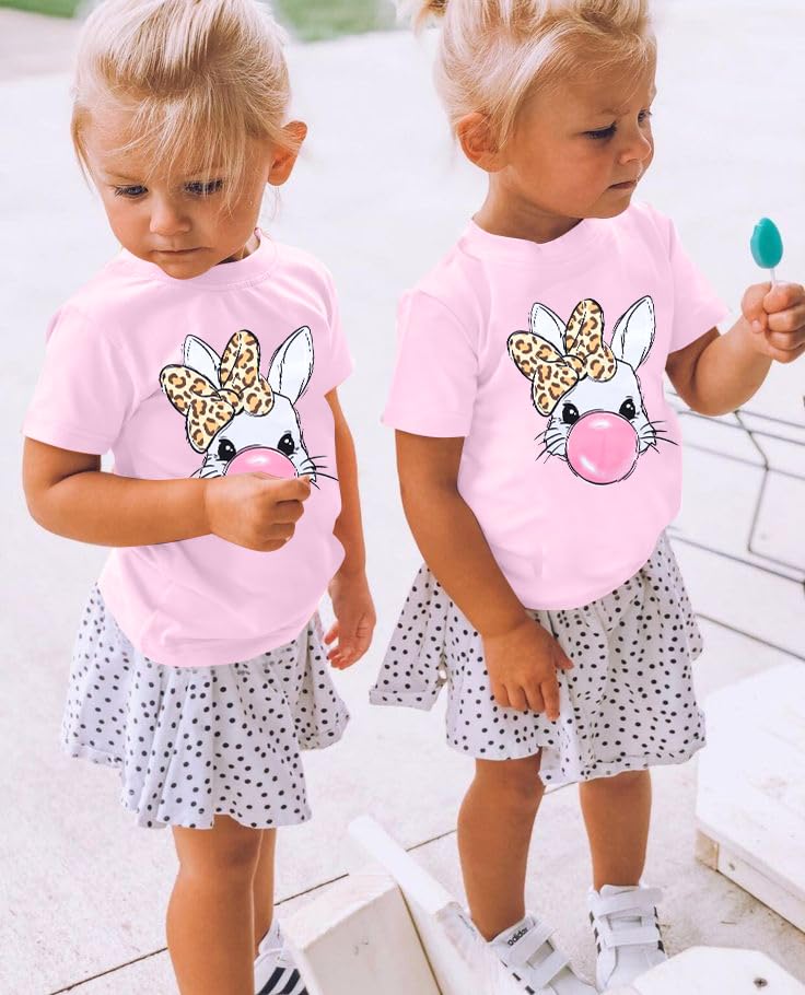 Image of Mommy and Me Easter Outfits: Toddler Easter Shirts Boys Girls T-Shirt Casual Short Sleeve Matching Cute Tee Tops