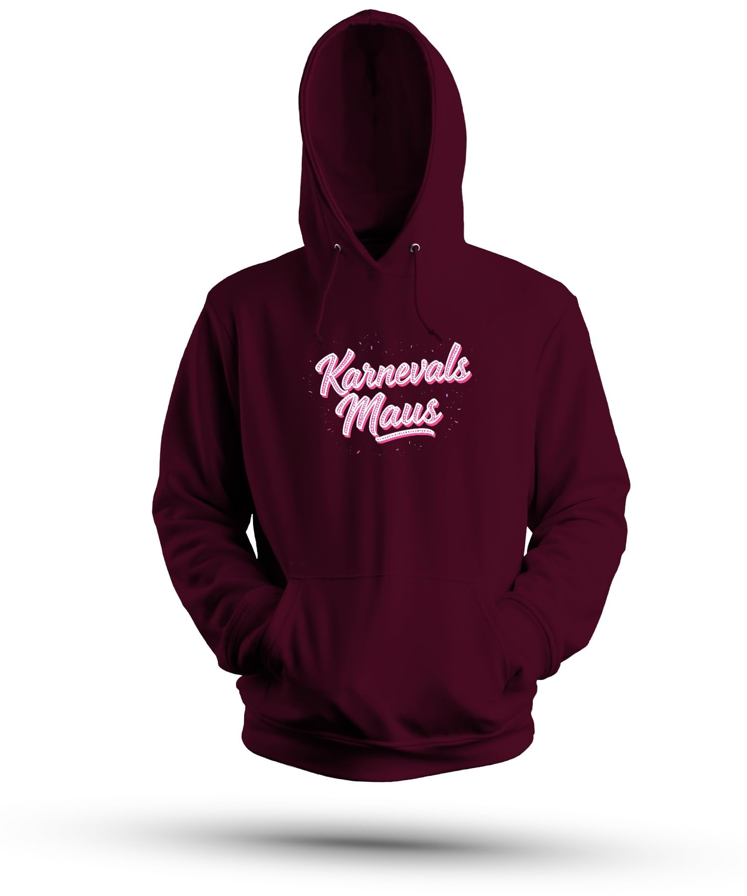 Karnawał myszką, karnawał, konfetti, różowy, uroczy kostium unisex bluza z kapturem