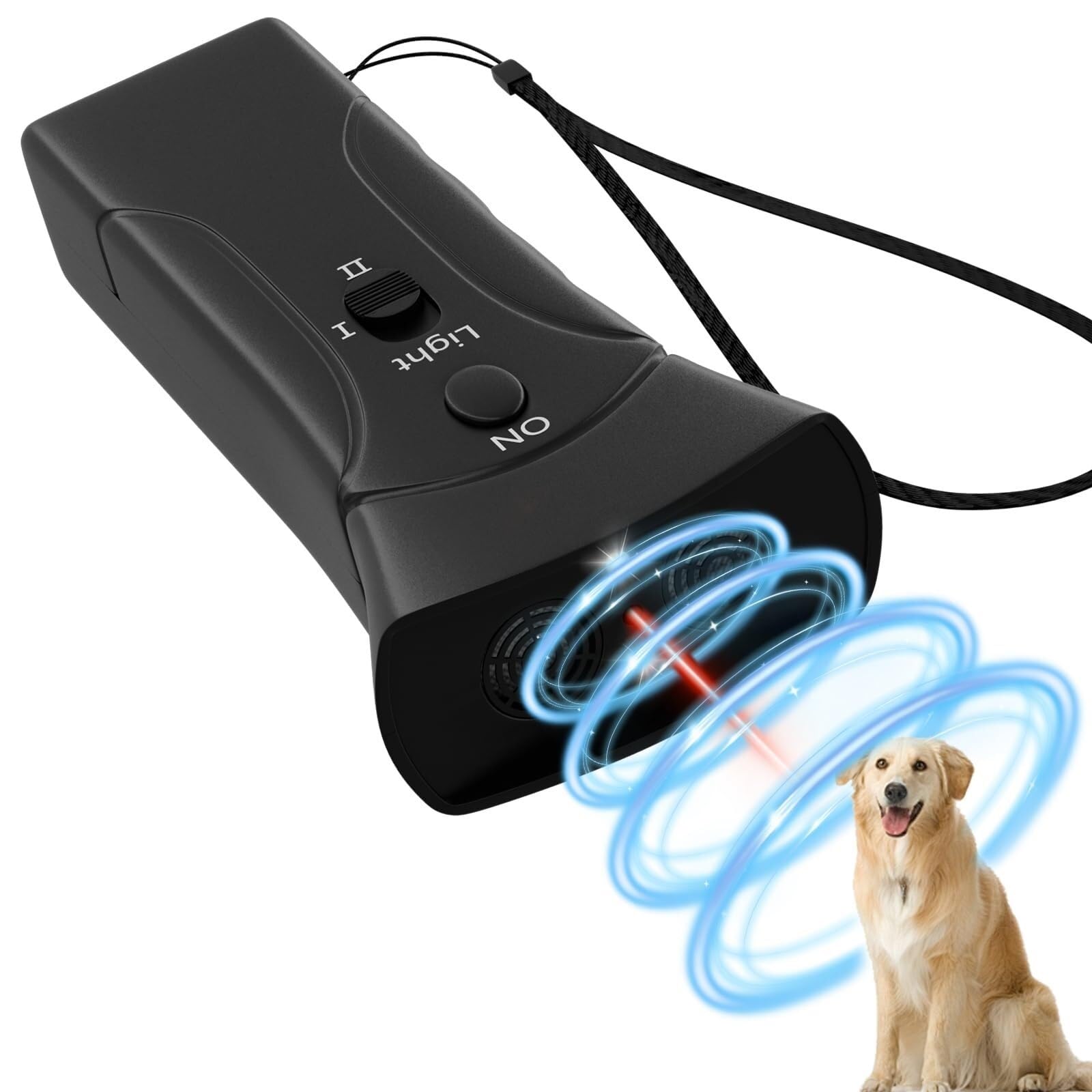 Dispositif Anti-aboiements for Chiens, 2 Modes, 7,6 m, Portable, LED, contrôle des aboiements for de Petite, Moyenne et Grande Taille, Outil Dressage