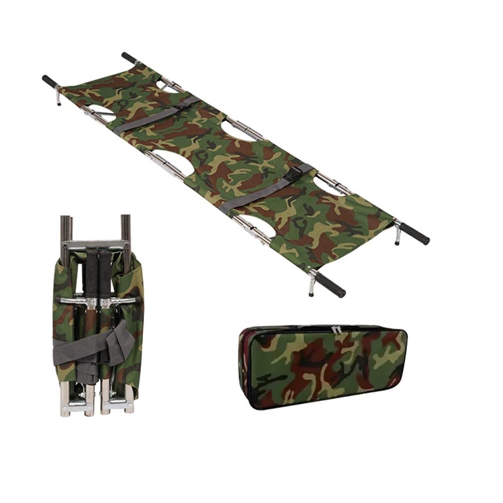SWENEEN Portable Emergency Stretcher,Four-Fold Folding Stretcher,Multi-Purpose Patient Transfer,For Stadium,Accident Rescue,Ambulance Equipment,
