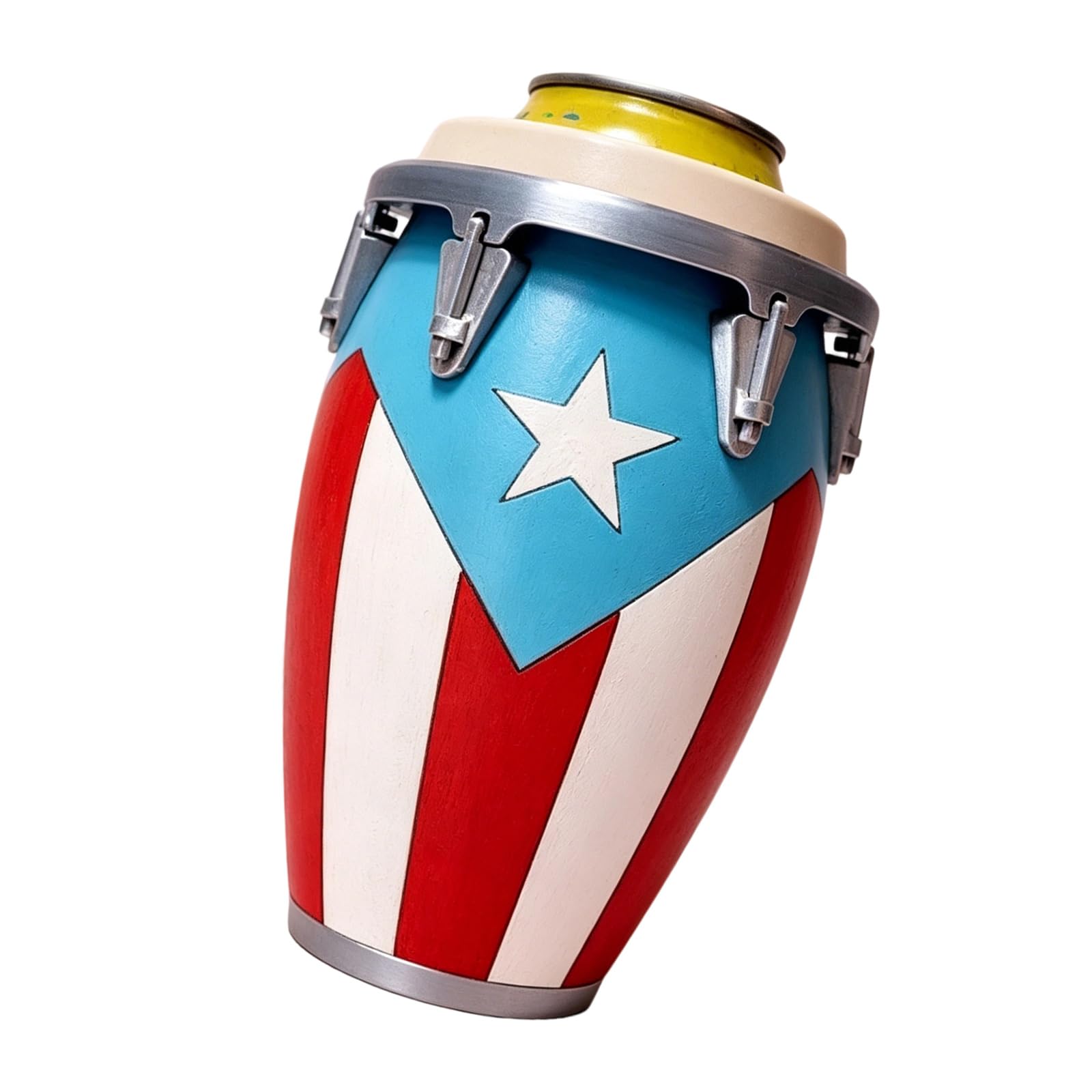 Whoasyst Practical Can Wrap Holder 12Oz Can Sleeve with Artistic Conga Drum Appearance and Textured Accent Beach BBQ Drink Organiser