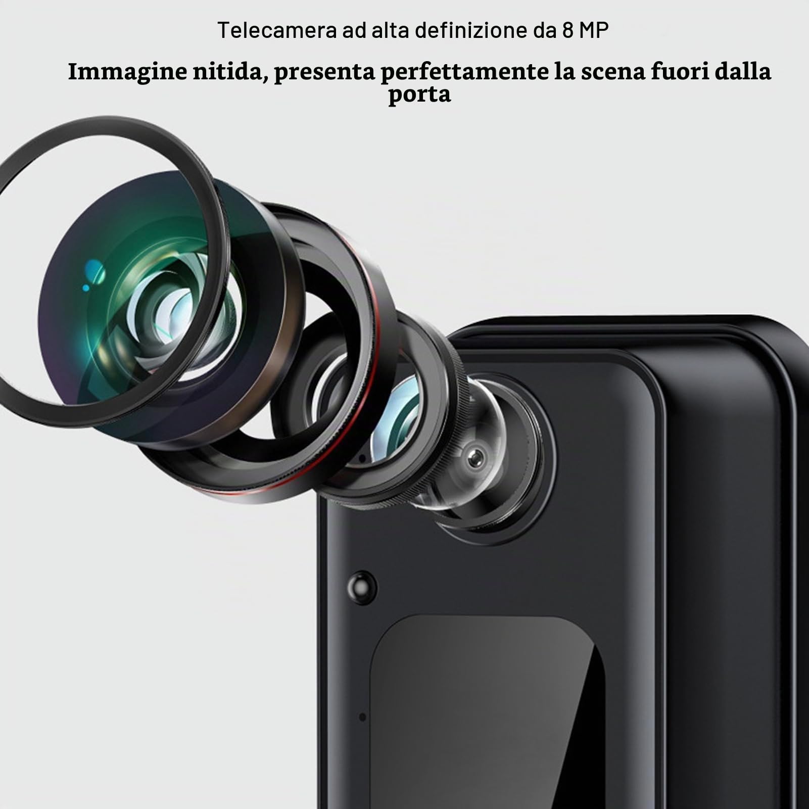 Dpofirs Videocitofono Senza Fili con Monitor, 1080P HD 170° Grandangolo, Visione Notturna a Infrarossi 2 Vie Audio Alimentazione a Batteria, WiFi 2.4GHz Facile Installazione per Sicurezza Domestica