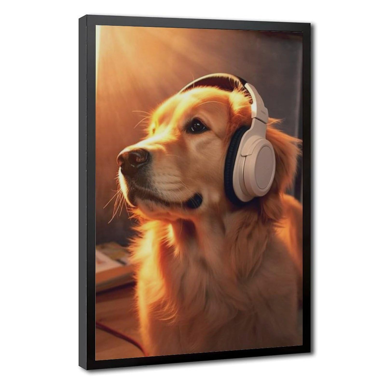 Bareronor Golden Retriever Poster Canvas Poster Bedroom Decor Landscape Office Room Decor Gift 24" L X 36" W
