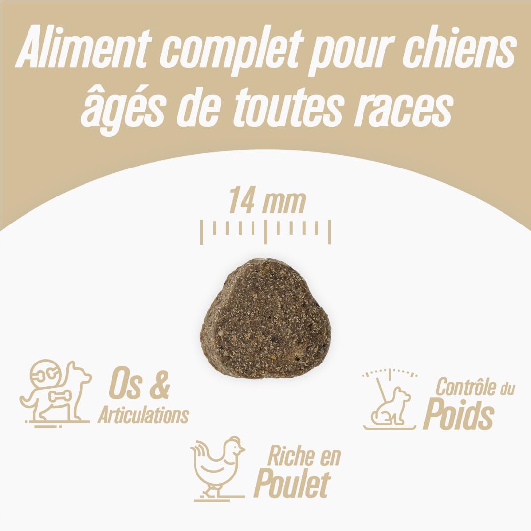 Iso dog - Croquettes Haut de Gamme pour Les Chiens âgés - sans Gluten - Digestion optimale - Riche en volaille - 14kg - sans OGM - Matières premières 100% Naturelles - fabriqué en Suisse
