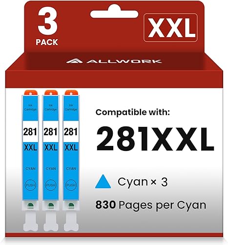 CLI-281XXL Compatible con cartuchos de tinta Canon 281 TR8620a CLI-281XXL CLI-281 XXL para usar con TR8620 TS7520 TS9520 TS9521C TR8520 TS6220