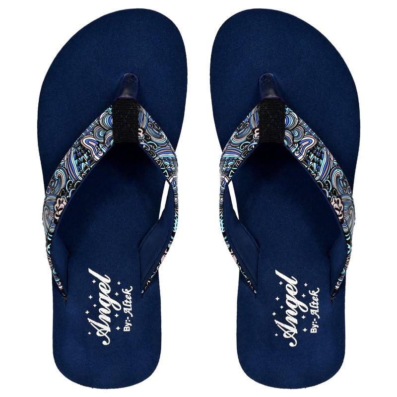 Women Rubber Sole Flipflop Antiskid Eva Ortho Fabric Casualwear Indoor Outdoor Chappal-image-35