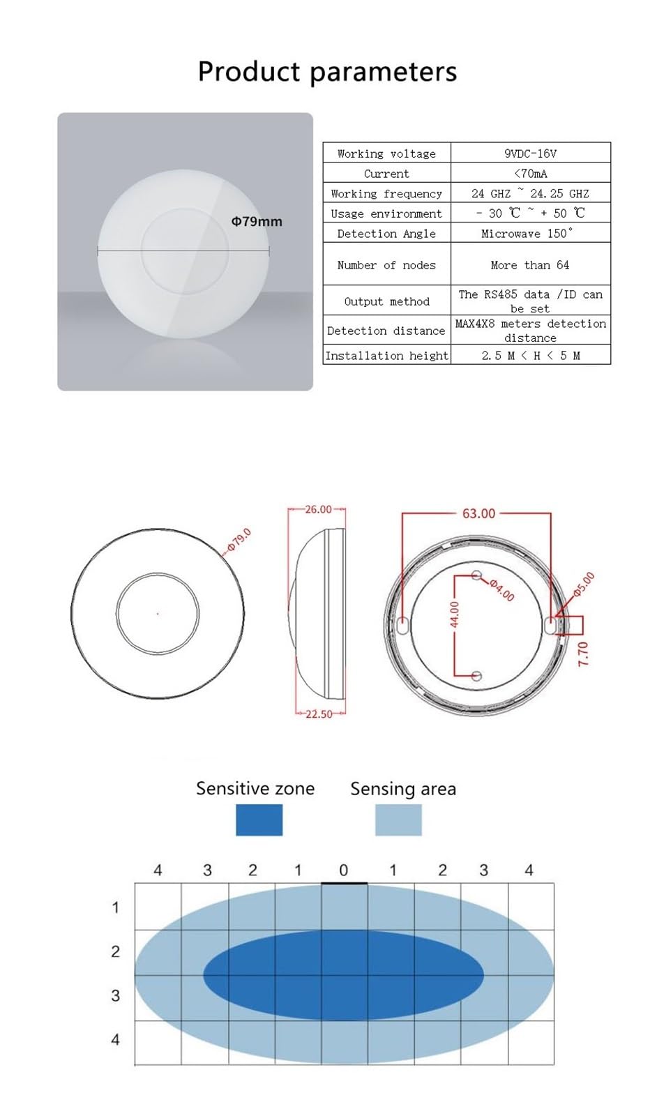 485 sensor de microondas