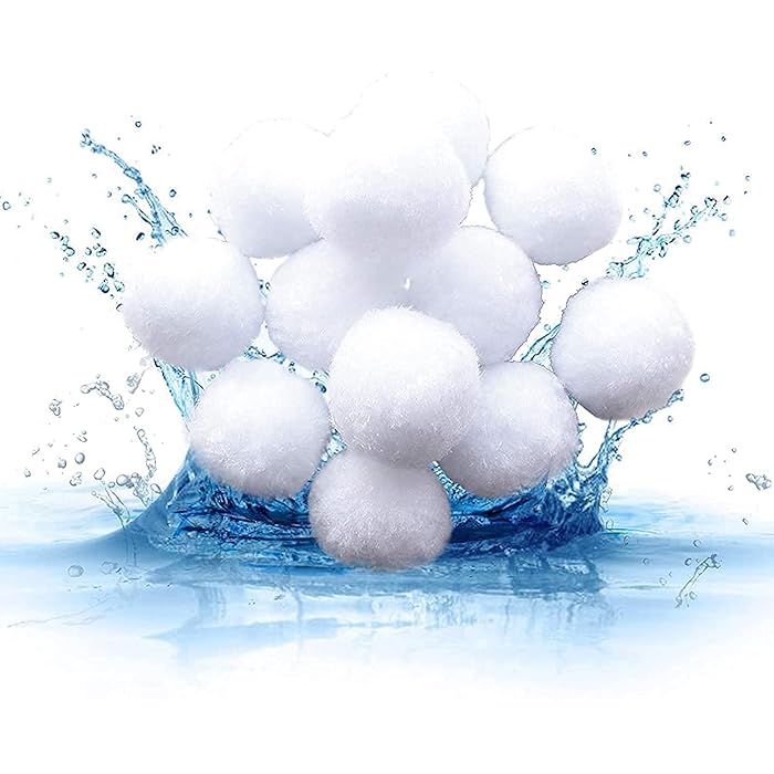 Buy Abnaok Pool Filter Balls, 1300g Filter Filtration Balls Fiber Filter Media for Swimming Pool