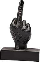 Vista 7 de Estatua de escritorio de dedo medio, gesto de mano FCK You, estatua de resina para el hogar, oficina, patio y más - Figura de pisapapeles de mano
