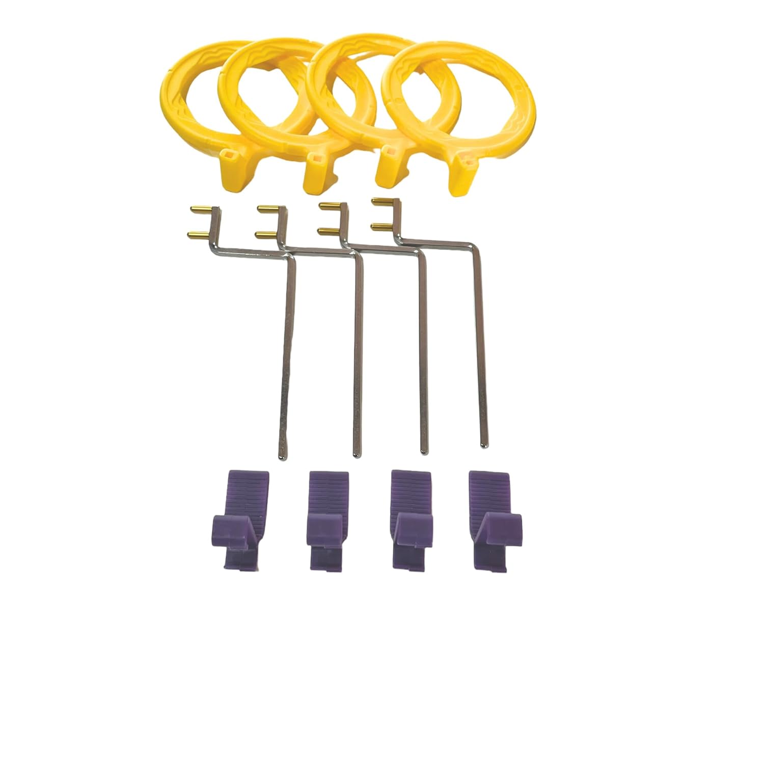 Digital X- raySensor Holders. XCP kit for Kodak/Carestream xray Sensor. (Yellow/posterior 4 Pack kit). 4 Holders, Rings and arms. All Pieces Included. for Taking posterior Teeth xrays.