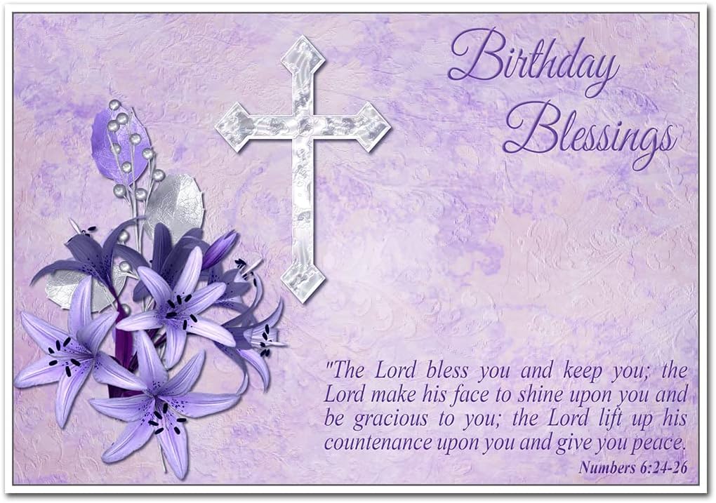 Christian Bible Verse Birthday Card - Religious Blessings - Faith in ...