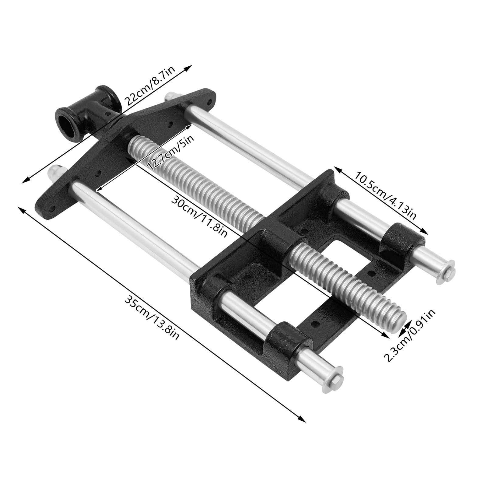 Morsa per legno 180 mm, pinza anteriore in ghisa malleabile, per pialla, apertura alare 5 pollici, morsa con morsetto antiscivolo, manuale, per la lavorazione del legno, fai da te, modellismo